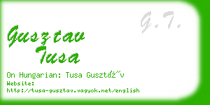 gusztav tusa business card